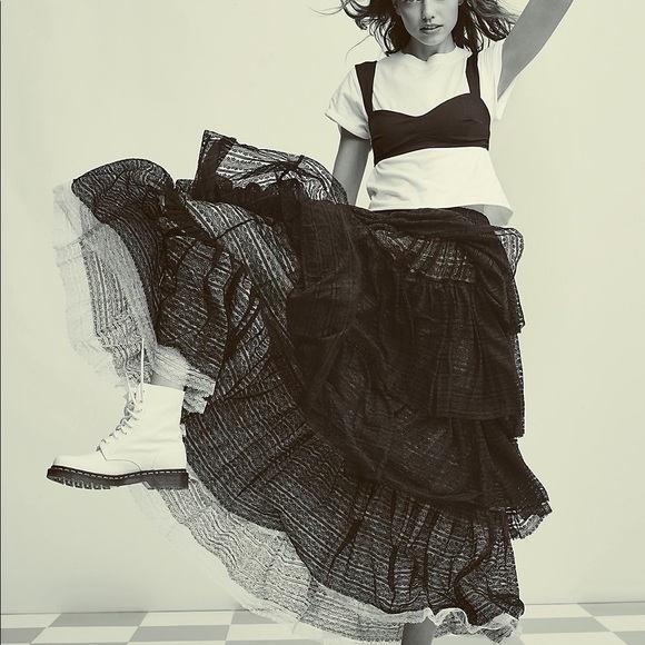 Free People Let’s Go Girls Convertible Black Slip Skirt. Sz. Medium - Picture 2 of 6